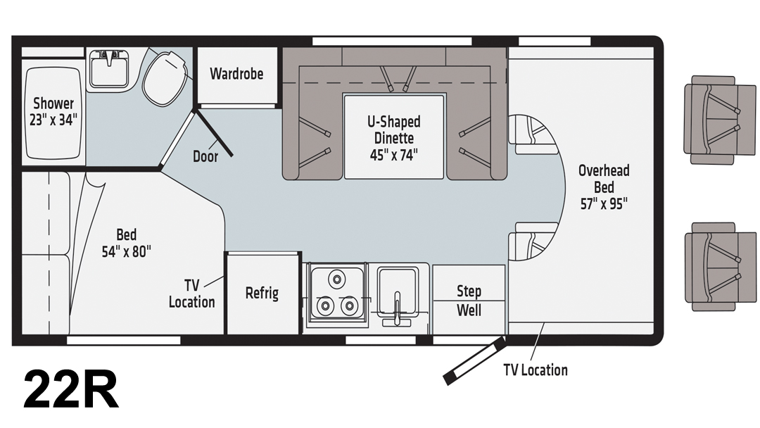 Floorplans In The Winnebago Minnie Winnie And Spirit