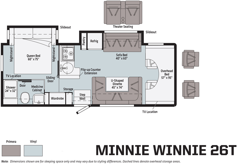 Minnie Winnie 26T Floorplan