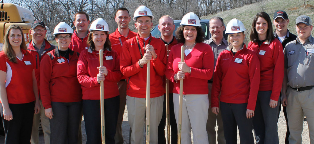 The Lichtsinn RV team breaks ground for the new RV facility in 2013.