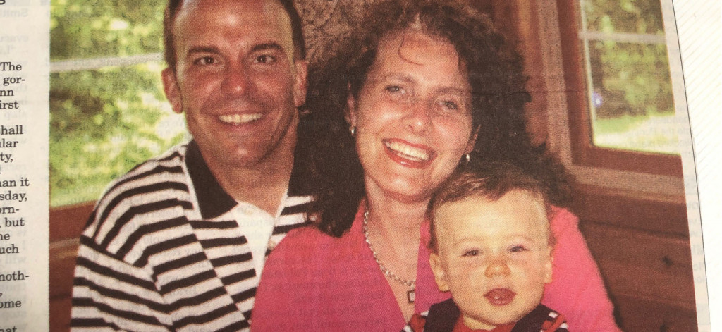 Ron and Hope Lichtsinn with their first son Ryland in 2001, the year Ron and Hope moved to Forest City to grow their family and business.