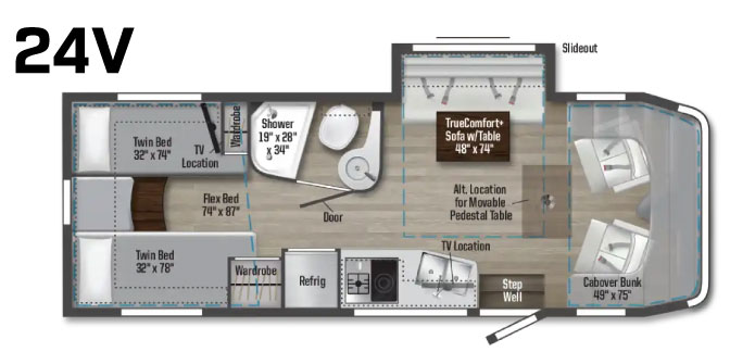 Winnebago View 24V Floorplan