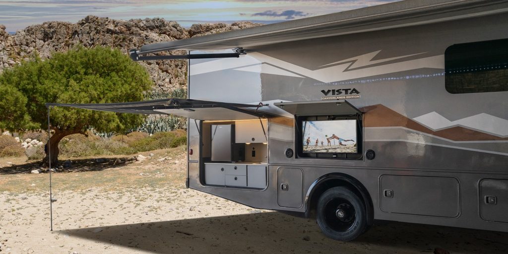 The Winnebago Vista and Winnebago Sunstar National Park Foundation Edition Exterior Entertainment System