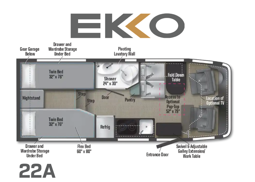 Winnebago EKKO Floorplan