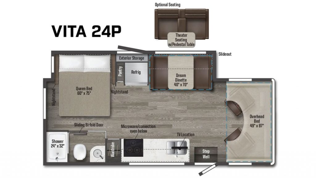 Winnebago Vita 24P Floorplan