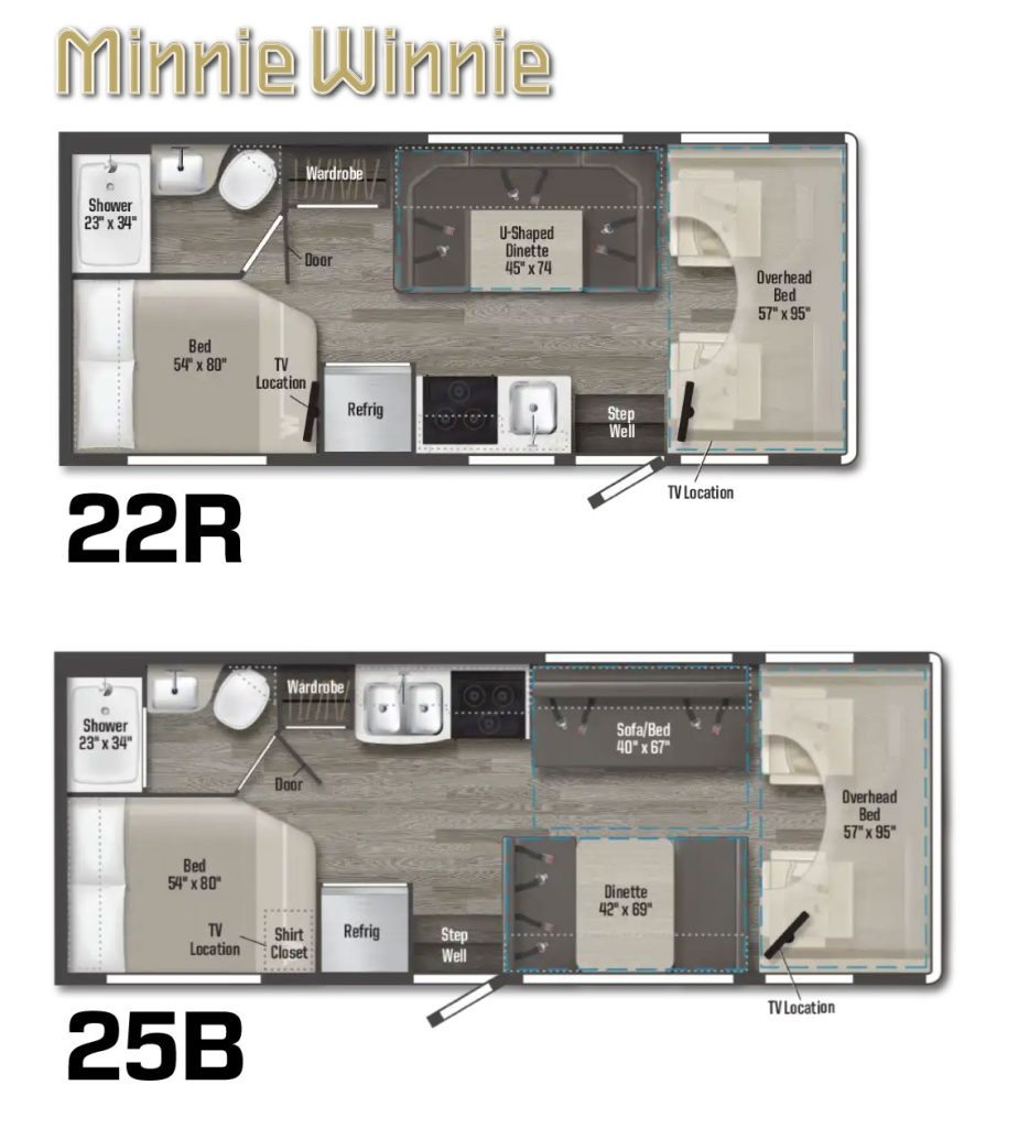 Winnebago Minnie Winnie Floorplans Without Slideout