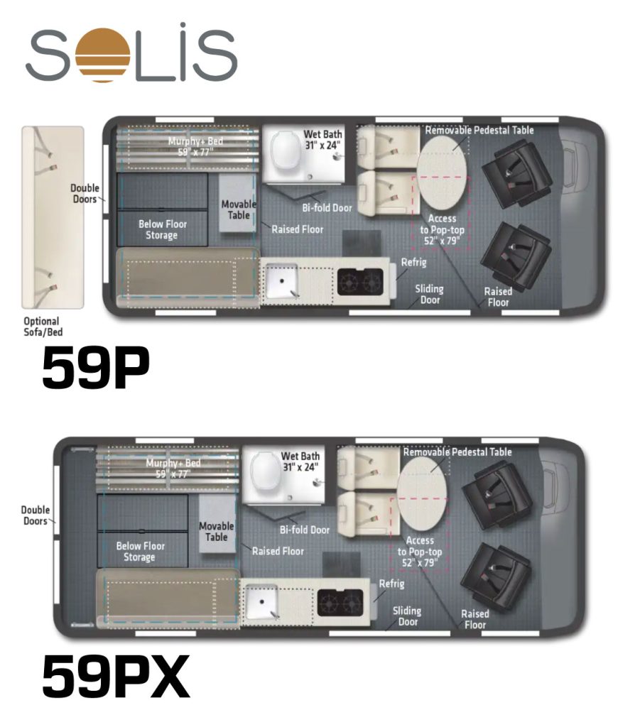 Winnebago Solis Floorplans